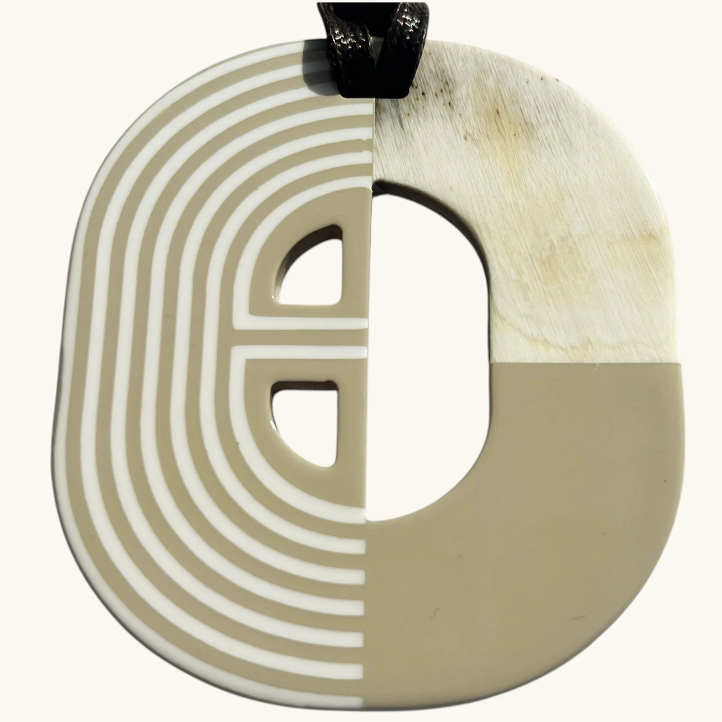 Pendentif en Corne Naturelle Crème | Chachadamour