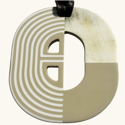 Pendentif en Corne Naturelle Crème | Chachadamour