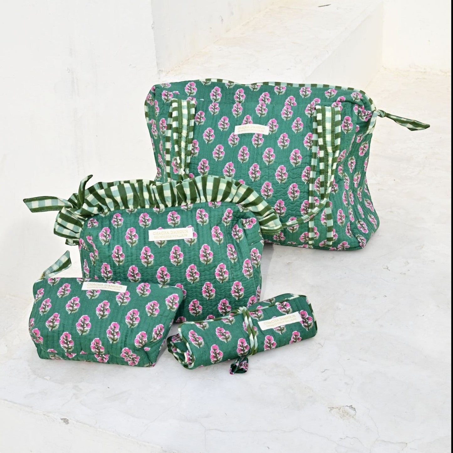 Sac Cabas Jaipur Vert | Chachadamour