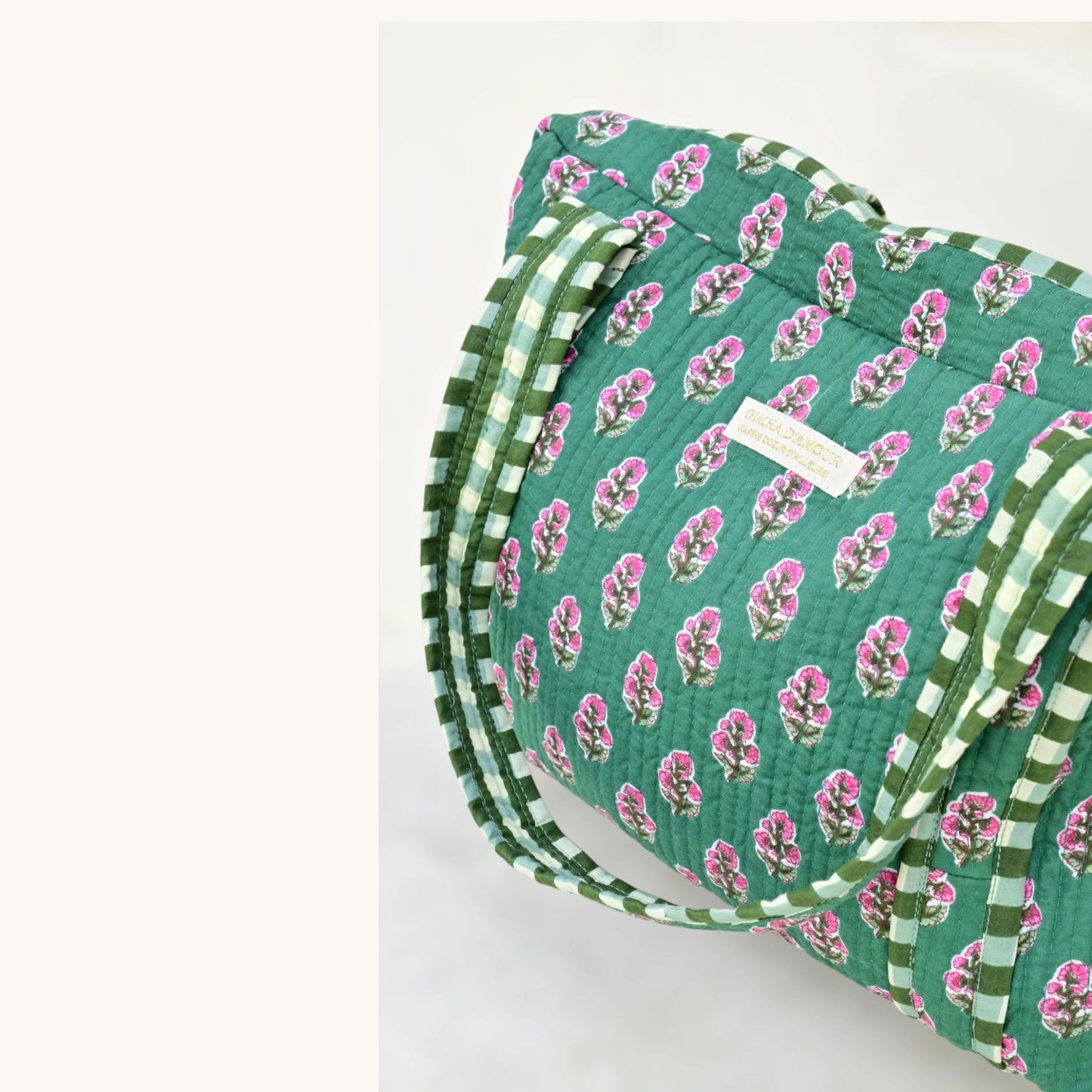 Sac Cabas Jaipur Vert | Chachadamour