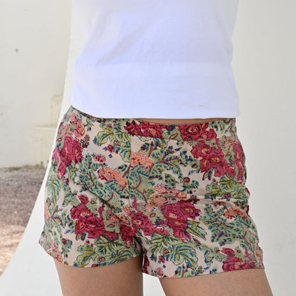 Short Ville & Plage – Block Print  Rose Jaipur  | Chacha d'Amour