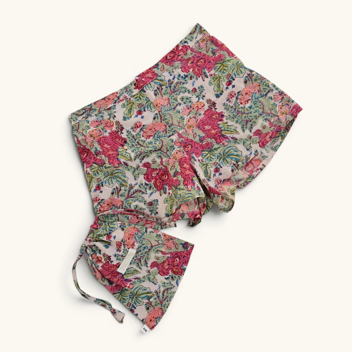 Short Ville & Plage – Block Print  Rose Jaipur  | Chacha d'Amour