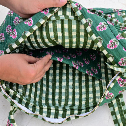 Sac Cabas Jaipur Vert | Chachadamour