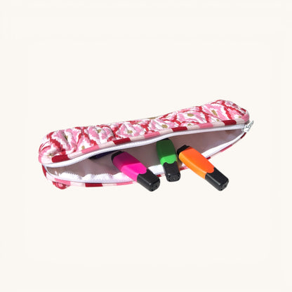 Mini trousse à crayons block-print Froufrou | Chachadamour