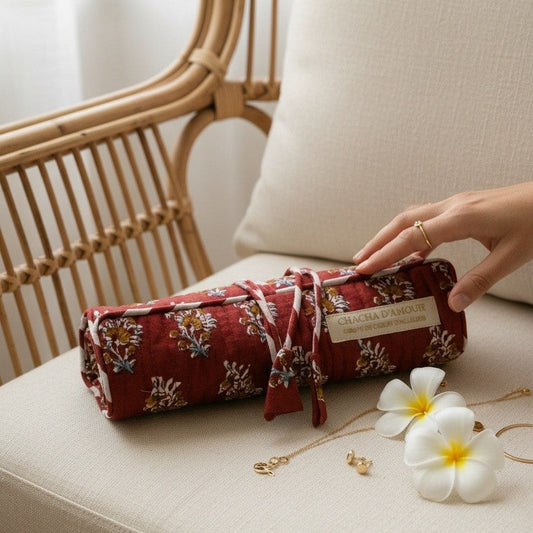 Trousse à bijoux Froufrou Bordeaux Maharani | Chachadamour
