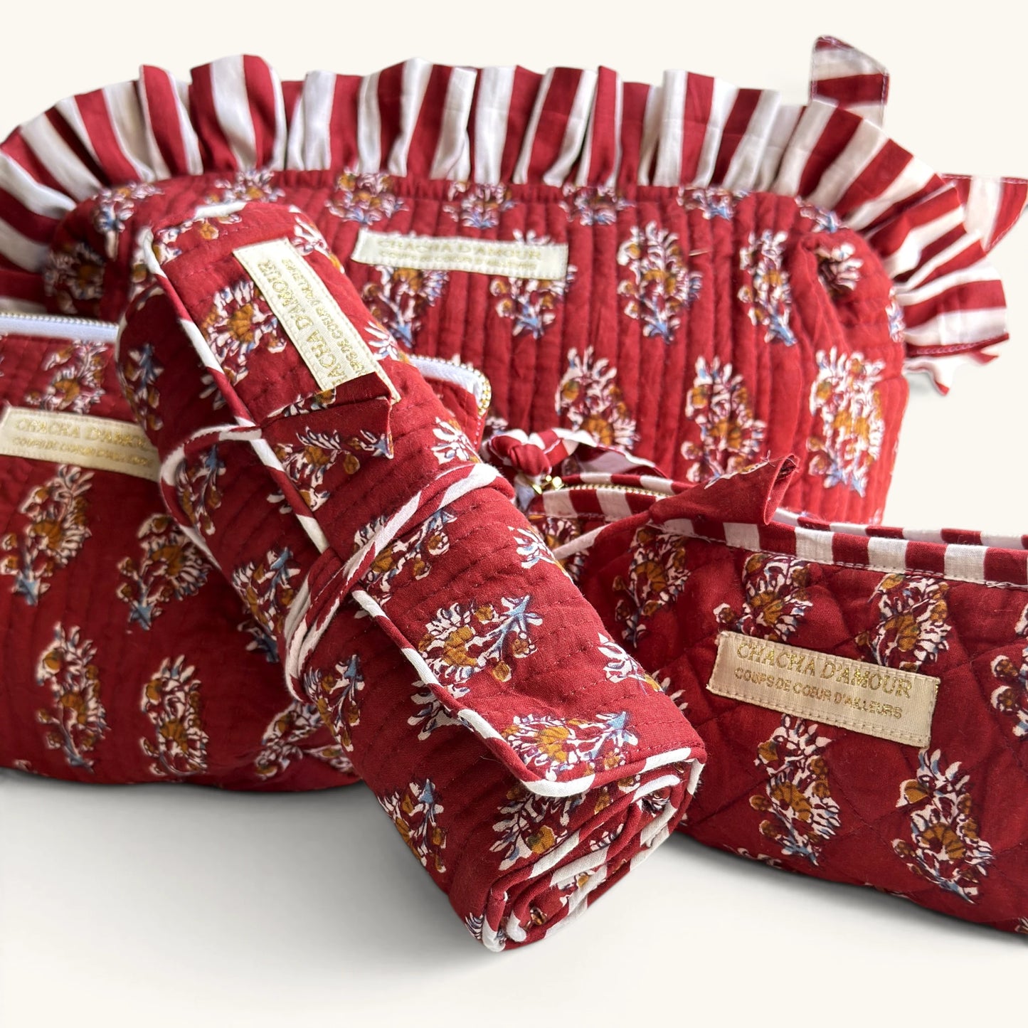 Trousse à bijoux Froufrou Bordeaux Maharani | Chachadamour