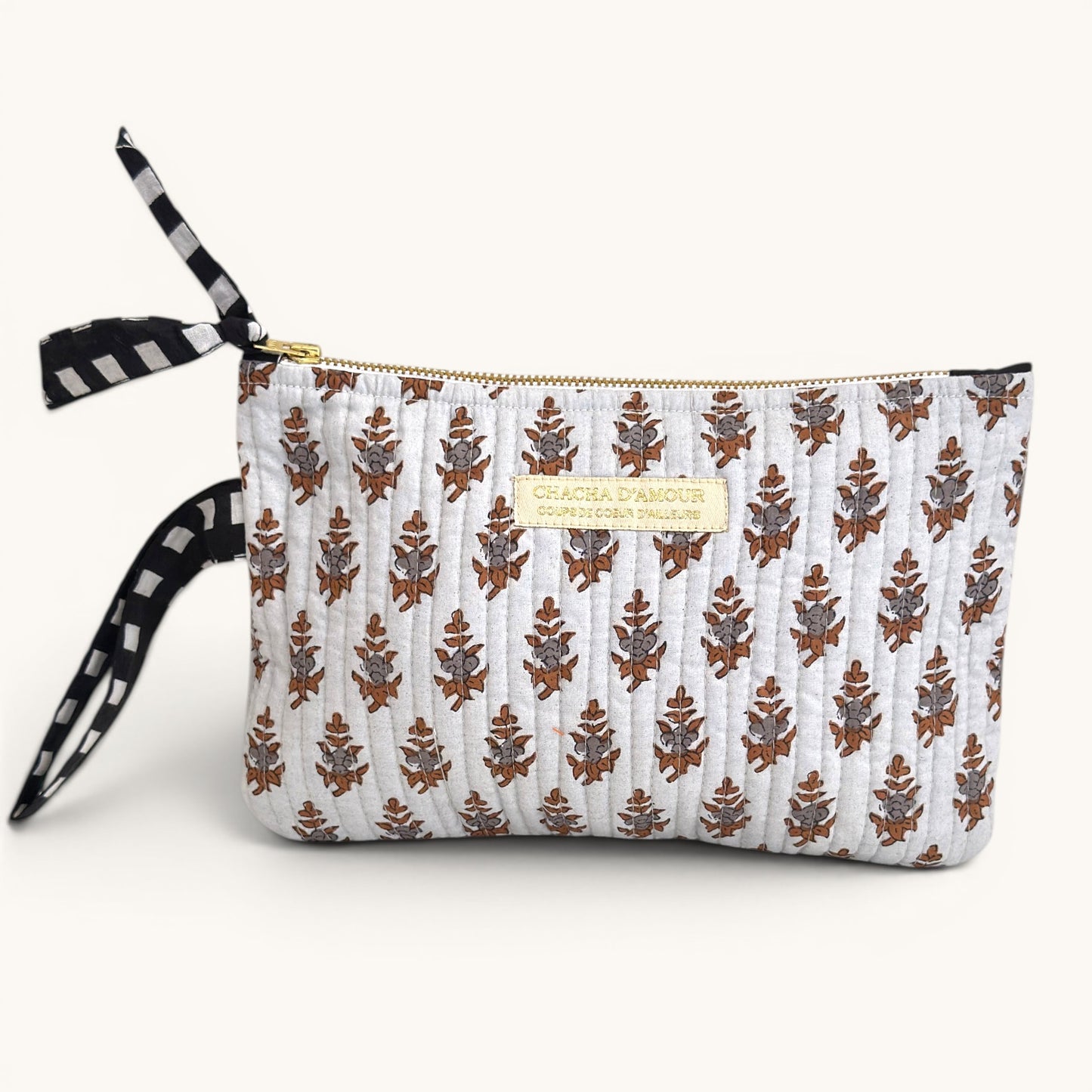 Trousse de Sac Block Print | Chachadamour