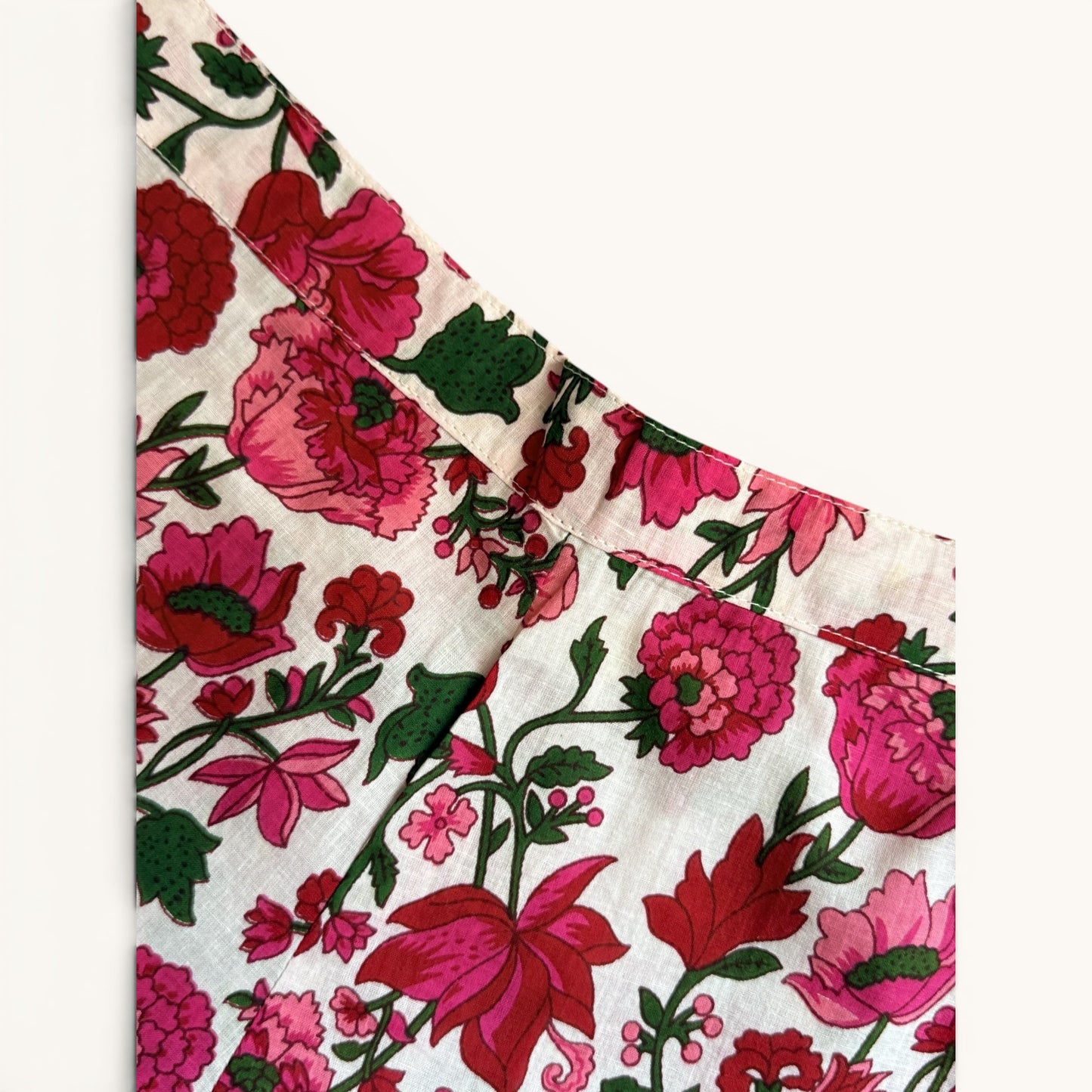Short Ville & Plage – Block Print Rose de Jaipur | Chachadamour