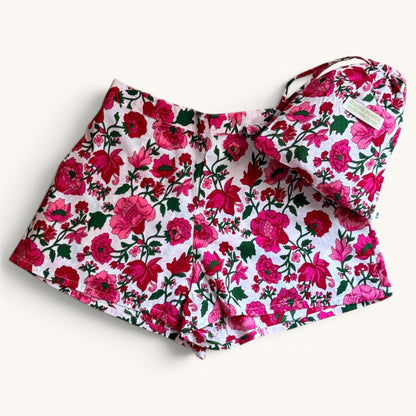 Short Ville & Plage – Block Print Rose de Jaipur | Chachadamour