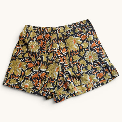 Short Ville & Plage – Block Print Nuit de Jaipur | Chacha d'Amour