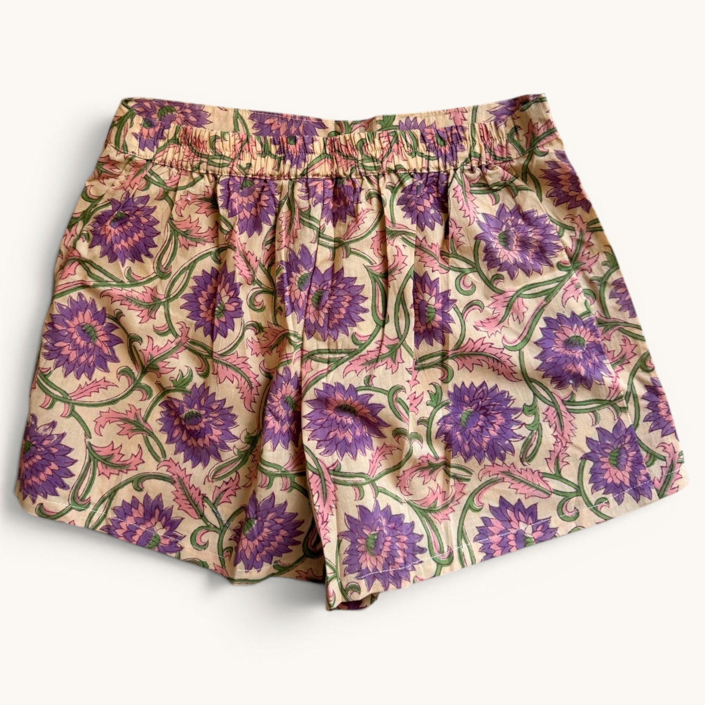 Short Ville & Plage – Block Print Lilas Rajasthan Jaipur | Chachadamour