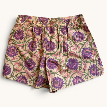 Short Ville & Plage – Block Print Lilas Rajasthan Jaipur | Chachadamour