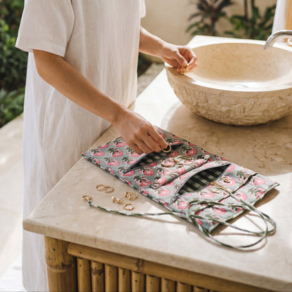 Trousse à bijoux Froufrou Menthe Lotus | Chachadamour