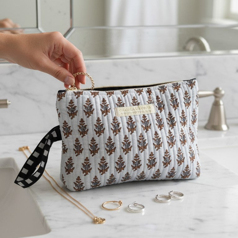 Trousse de Sac Block Print | Chachadamour