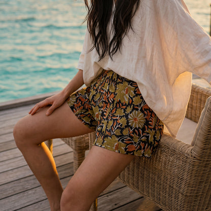 Short Ville & Plage – Block Print Nuit de Jaipur | Chacha d'Amour