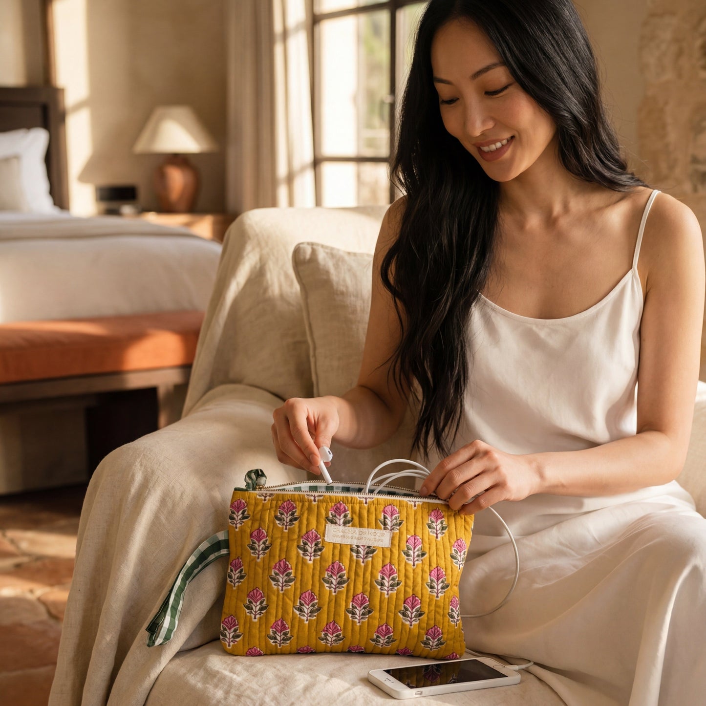 Trousse de Sac Block Print | Chachadamour