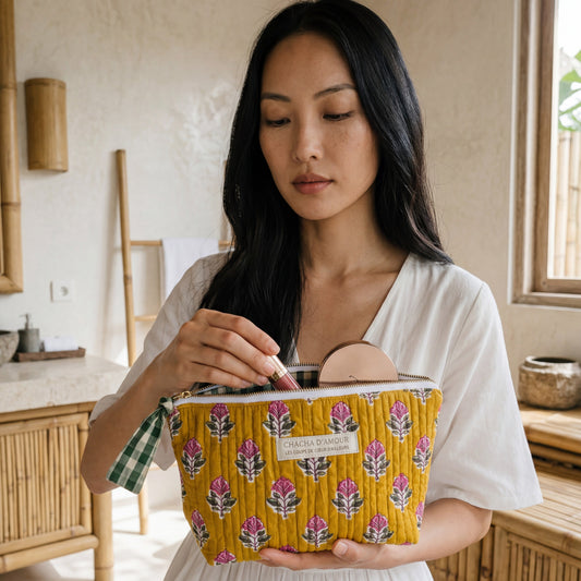 Trousse de Maquillage Block Print | Chachadamour