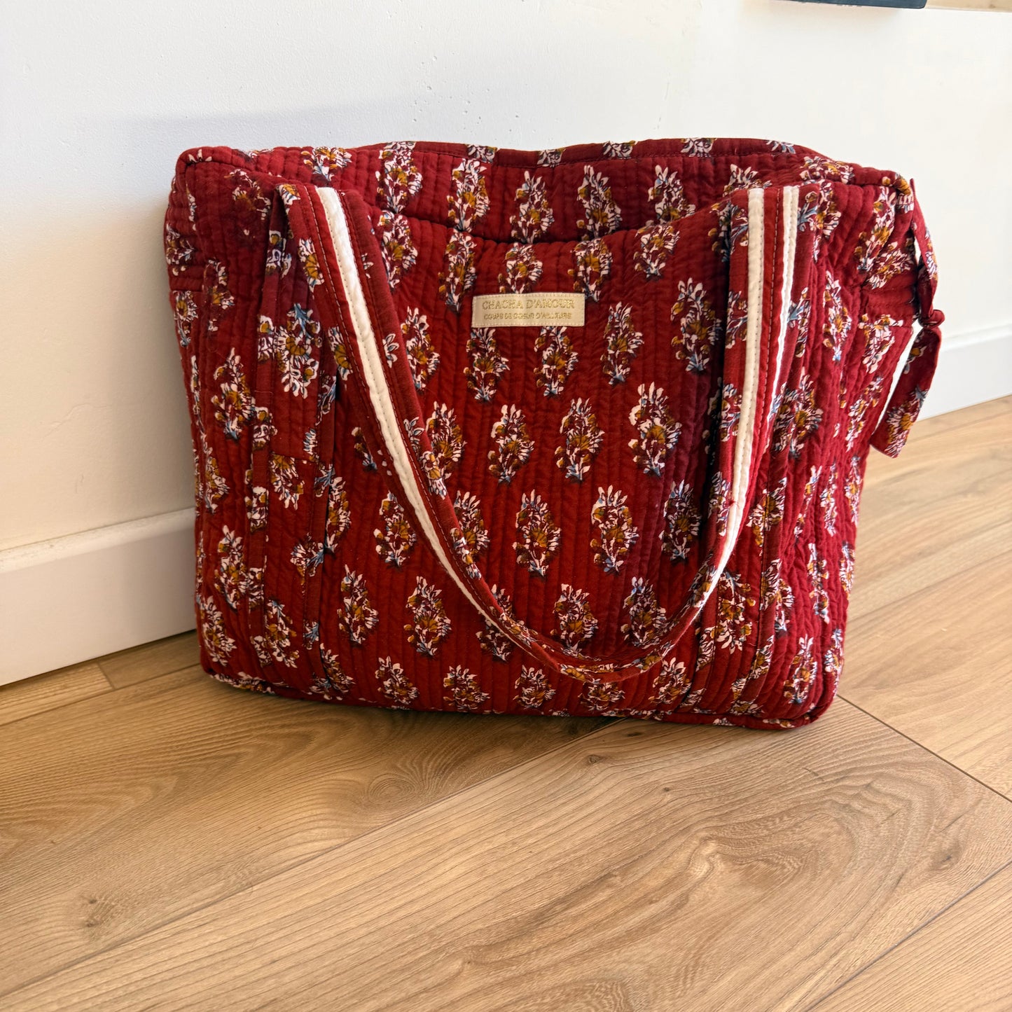 Sac Cabas Bordeaux Jaipur Bordeaux | Chachadamour