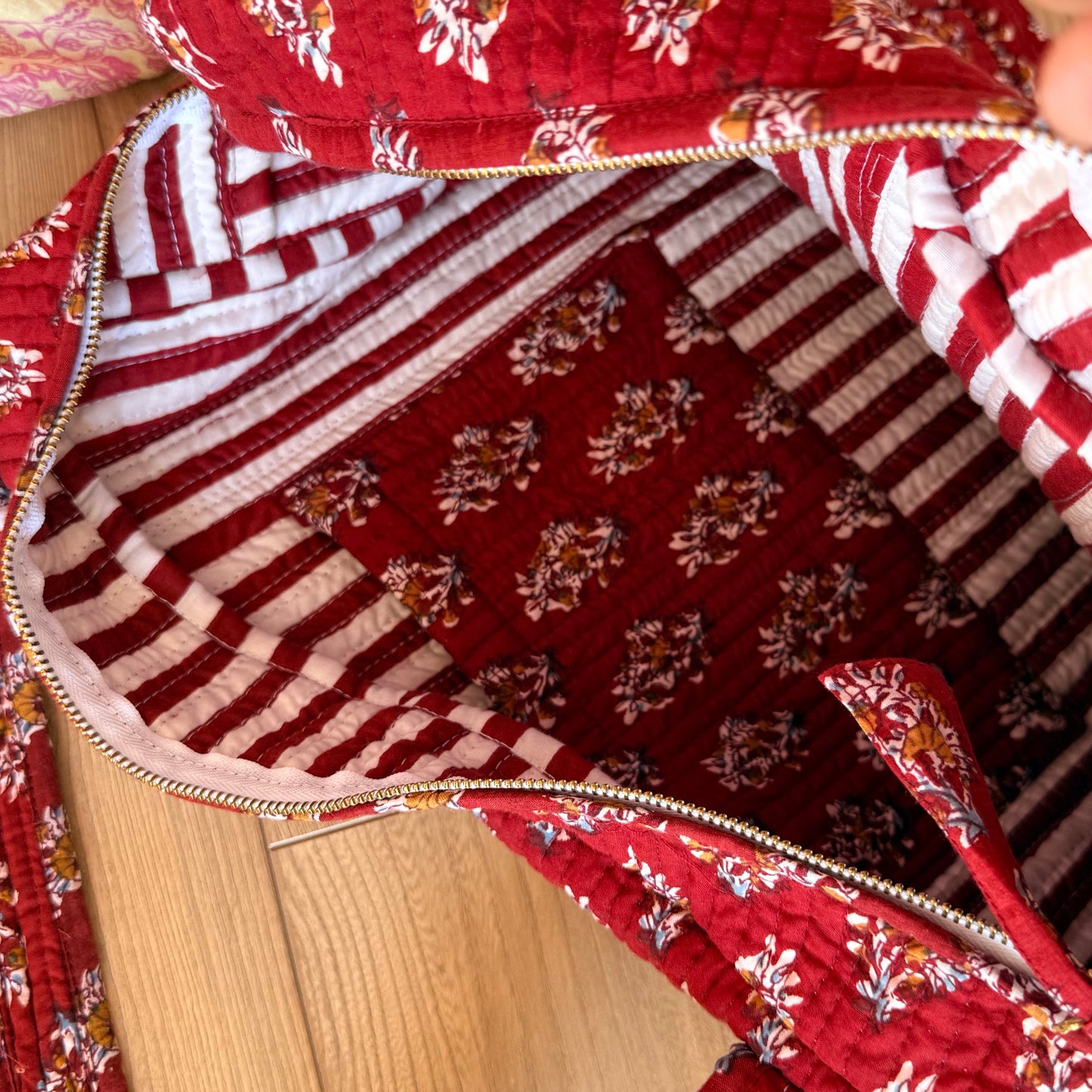 Sac Cabas Bordeaux Jaipur Bordeaux | Chachadamour