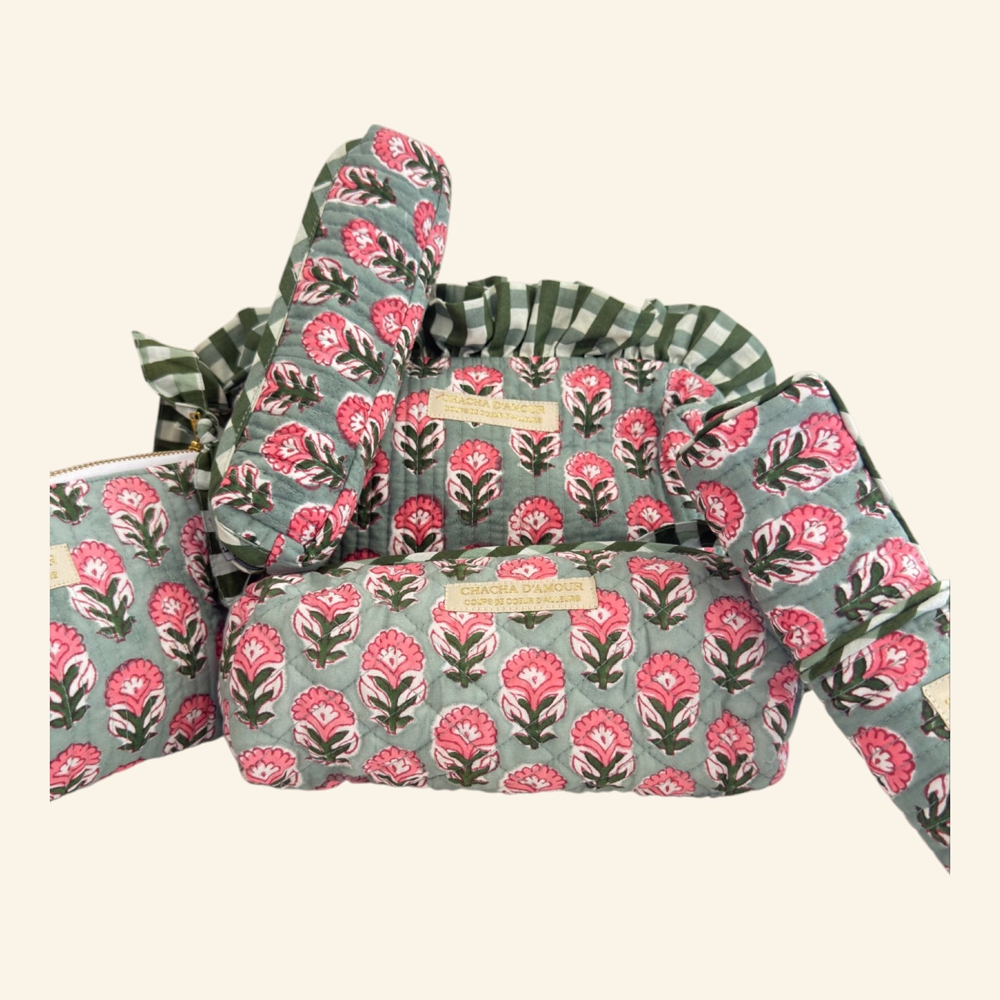 Trousse à bijoux Froufrou Menthe Lotus | Chachadamour