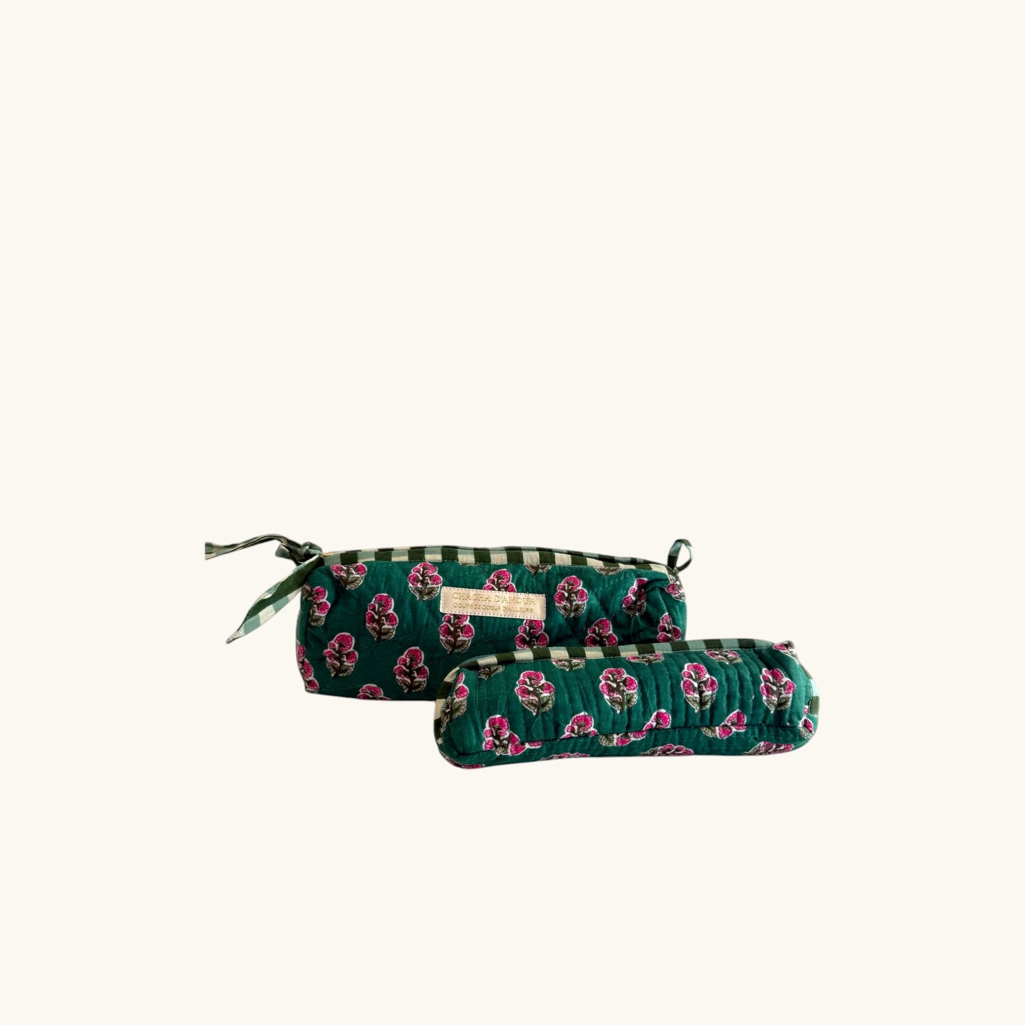 Mini trousse à crayons block-print Froufrou | Chachadamour